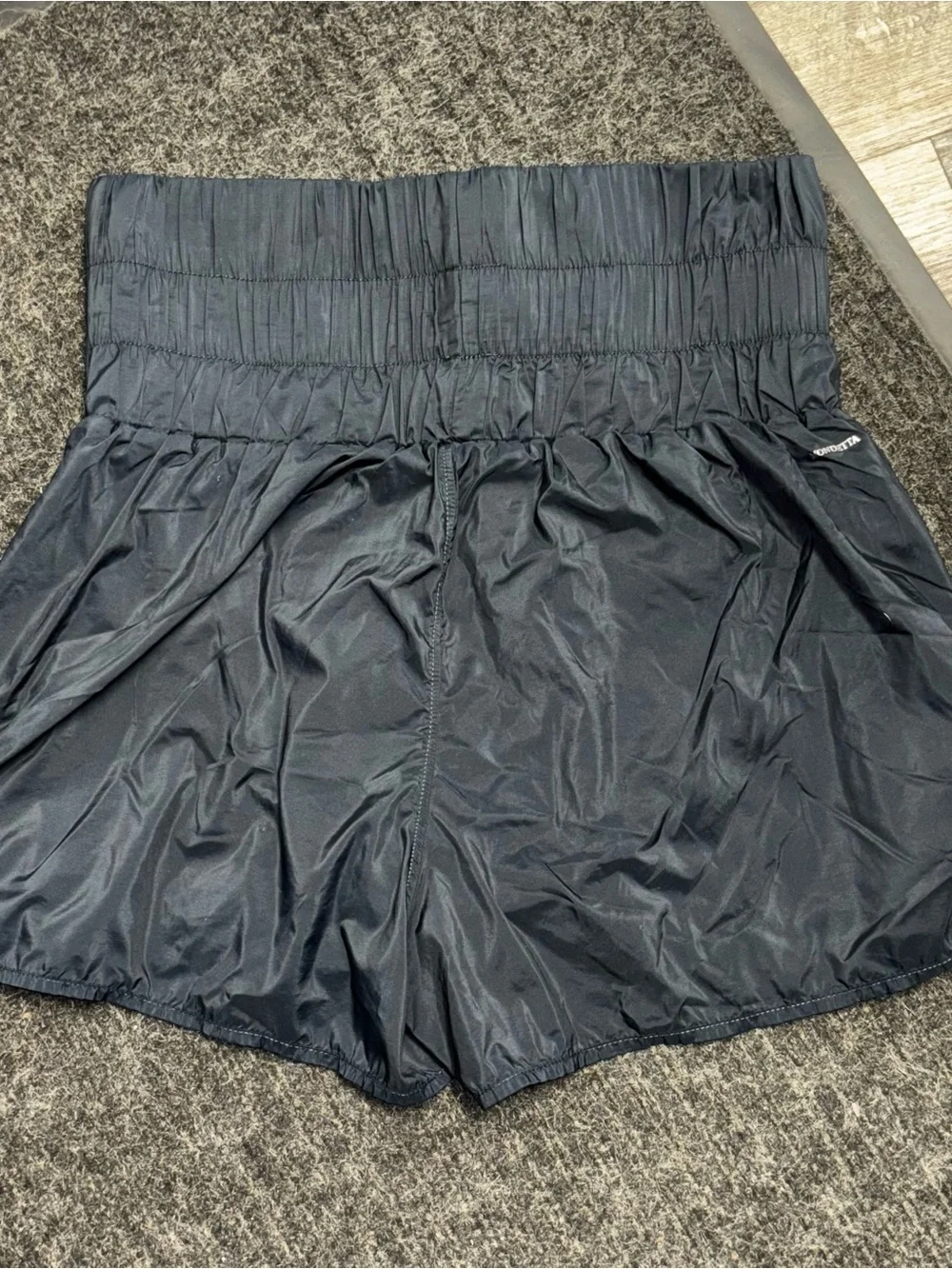 Mondetta Black High Waisted Running Shorts, sz S